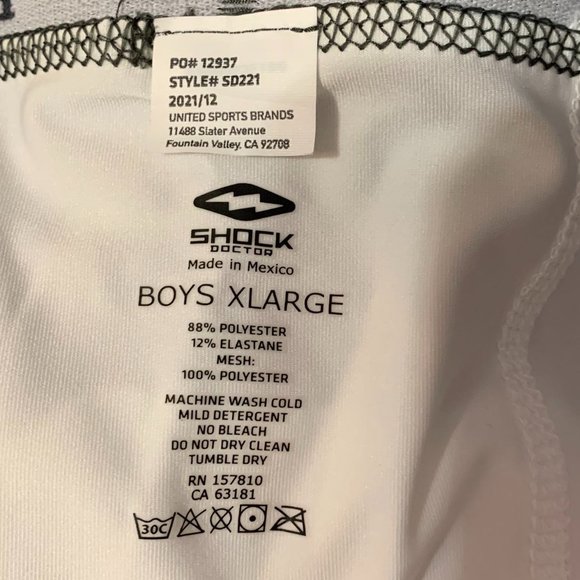 SHOCK DOCTOR BOY"S CORE DOUBLE COMPRESSION SHORT WITH BIO-FLEX CUP XL - Picture 4 of 7